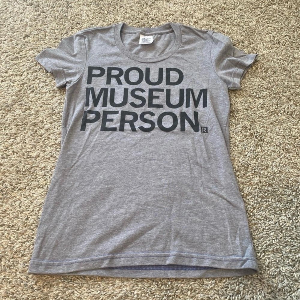 Raygun Proud Museum Person Gray Graphic T-Shirt